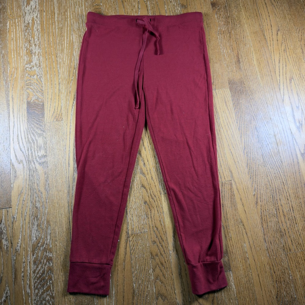 Banana Republic Lounge Pants Mens Medium Red Knit Cuffed Jogger Elastic Waist